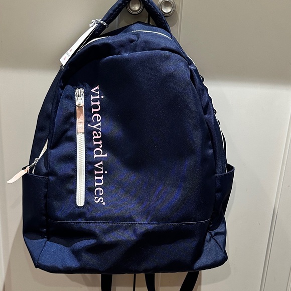 Vineyard Vines Other - NWT! Vineyard Vines Navy Backpack with Pink Accents